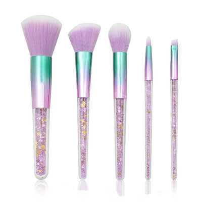 5 transparent handle makeup brushes 5 transparent handle makeup brushes